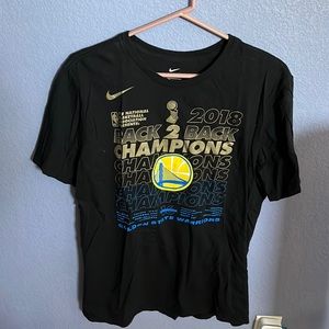Nike Golden State Warriors 2018 back to back championship t shirt size Large
